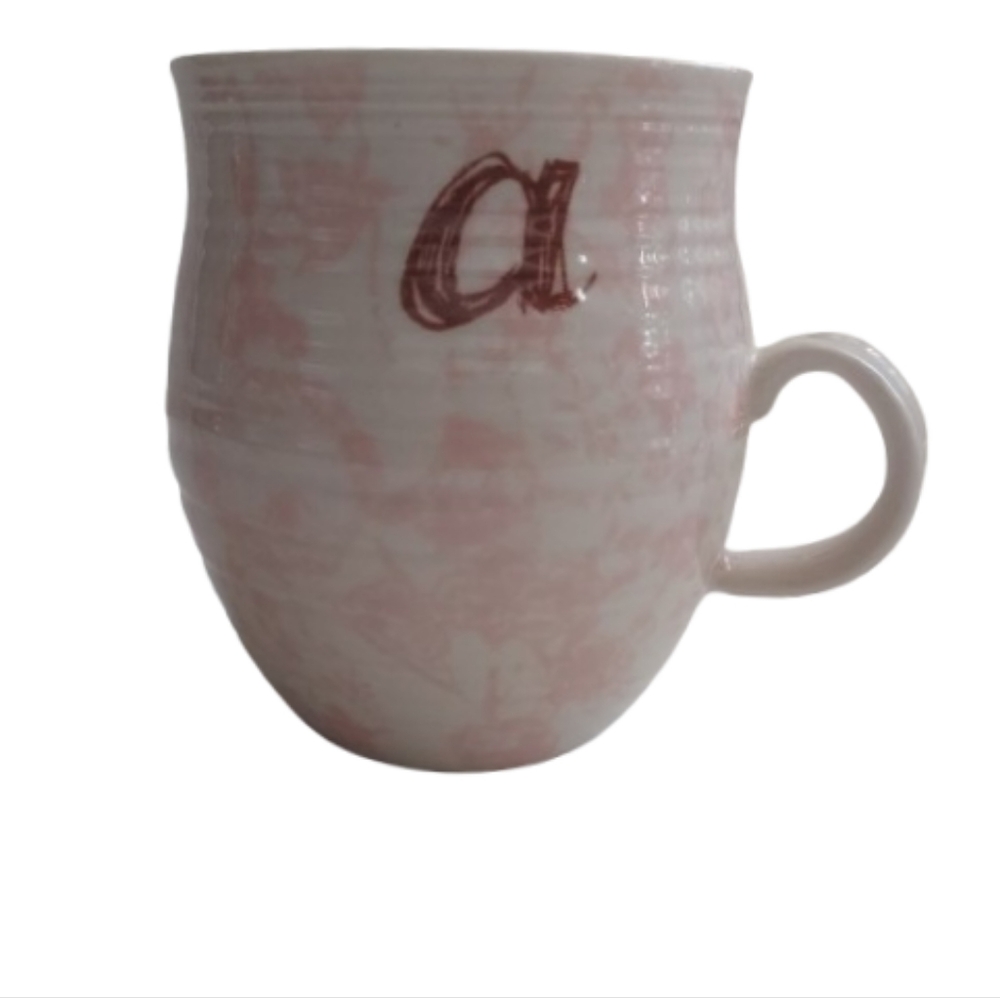Anthropologie Homegrown "A"  A Initial Letter Monogram Mug
